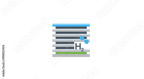 Hydrogen Fuel Cell Energy Concept.