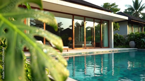 Sequence of a Poolside Scene at Different Moments