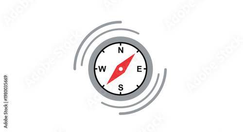 Compass Navigation Tool Direction Indicator.
