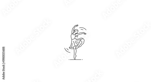 Dancer in Motion Performing Ballet.