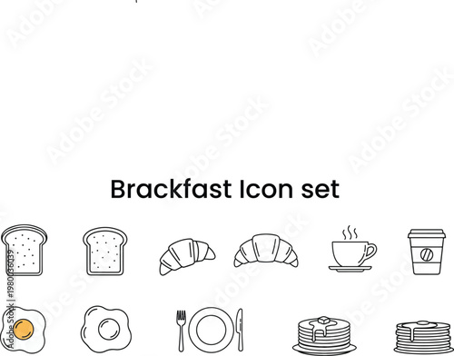 Brackfast  Vector Icon Set illustration 