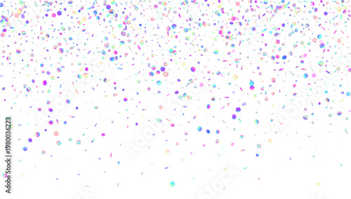 Unicorn Glitter. Blue Neon Tinsel And Purple Glitch Confetti. Abstract Birthday Background On White. Realistic Bokeh With Silver Glare And Surprise Sparkle. Pink Unicorn Glitter