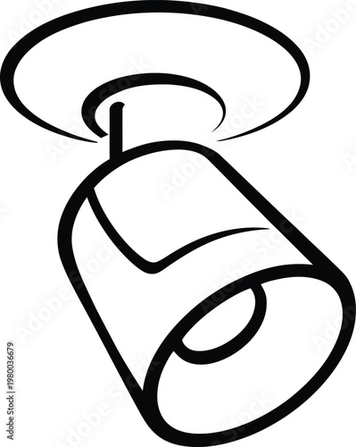 Adjustable interior ceiling spotlight fixture for focused illumination in residential and commercial architectural lighting room spaces