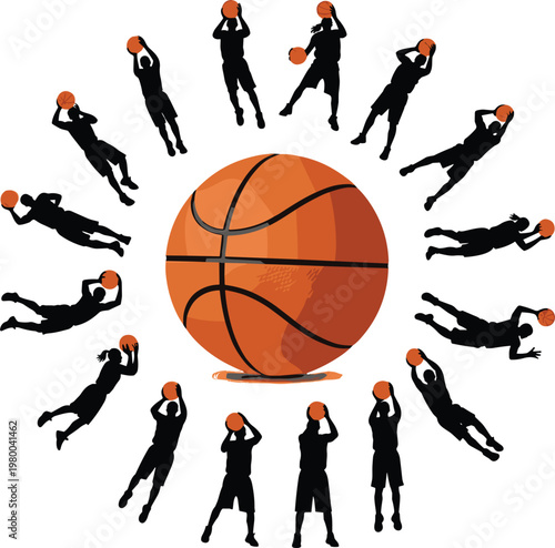 Weightlifting Illustration Set Featuring Man Performing Dumbbell Exercises for Strength Training and Fitness