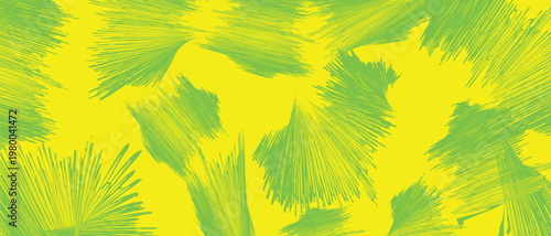 Fotografie Vibrant Minimalist Green Leaf Pattern Design Vector