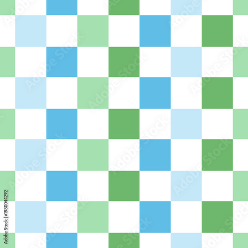 Blue Watercolor Checks Seamless Repeat