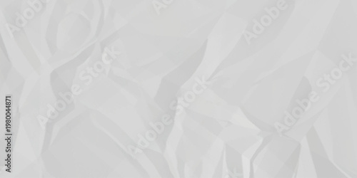 Crumpled paper Blank white crumpled and creased paper poster. Isolated light grungy wrinkled torn old paper material abstract texture background.