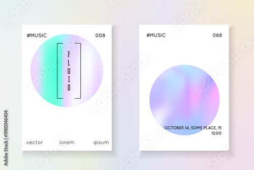 Holographic Presentation. Abstract Poster. Color Background. Modern Screen. Business Metal Template. Violet Rainbow Flyer. Pastel Concept. Purple Holographic Presentation