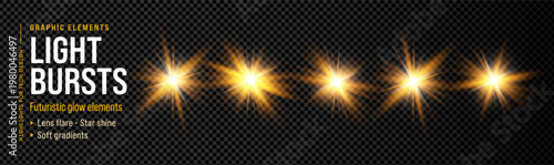 Spark background golden burst with flash effect of sunshine. Yellow lens rays twinkle blur color through camera transparent blue. Sunrise beam for isolated graphic halo pure light energy.