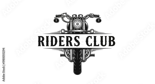 Vintage Motorcycle Riders Club Logo Design.