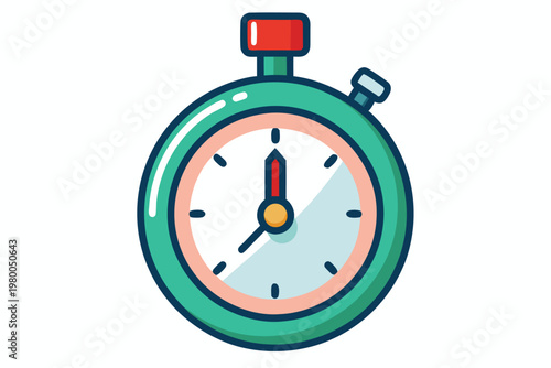 stop watch vector on white background