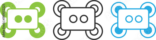 Drone Icon Set – Aerial Photography, UAV Technology and Surveillance Drone Vector Icons Bundle