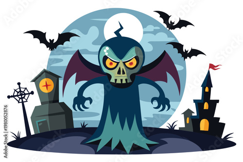 spooky vector on white background