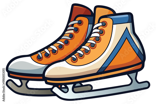 skating shoe vector on white background