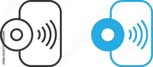 Speaker with Sound Waves Icon Set – Audio Volume, Music and Sound System Vector Icons 