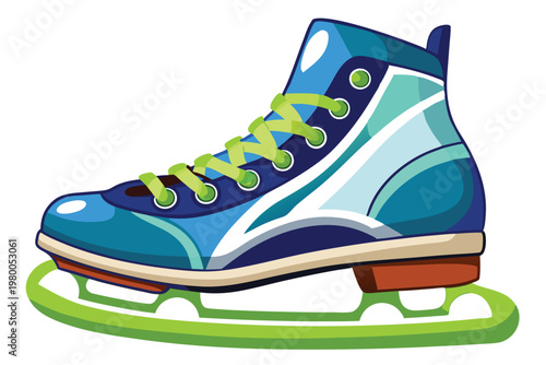 skating shoe vector on white background