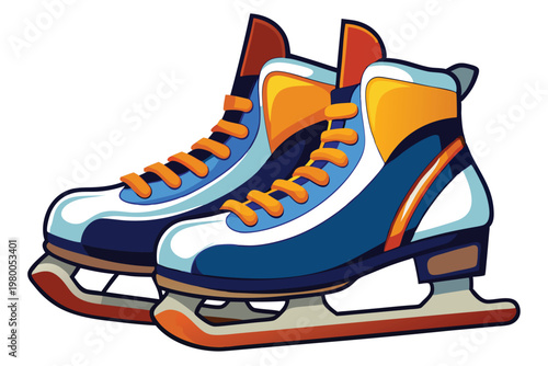 skating shoe vector on white background