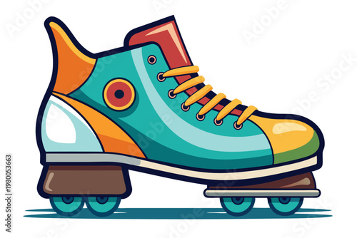 skating shoe vector on white background
