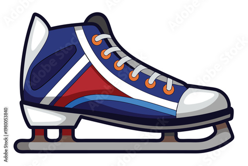 skating shoe vector on white background