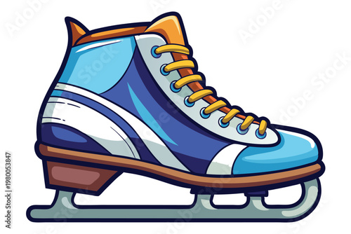 skating shoe vector on white background