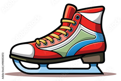 skating shoe vector on white background