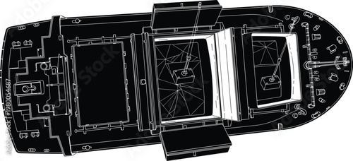 Car Battery Silhouette Vector Icon Top View Automotive Power Supply Graphic