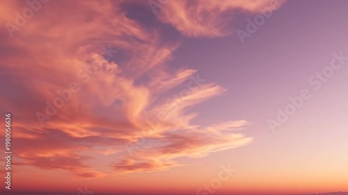 Wallpaper Mural Sunset Sky with Orange Pink Clouds. Torontodigital.ca