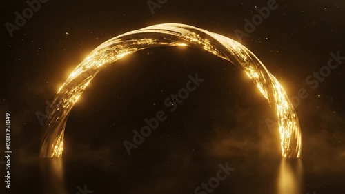 Wallpaper Mural Glowing golden arc light effect. Torontodigital.ca