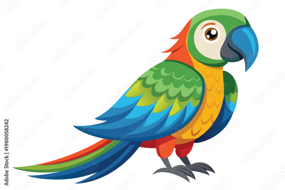 Obraz premium parrot vector on white background