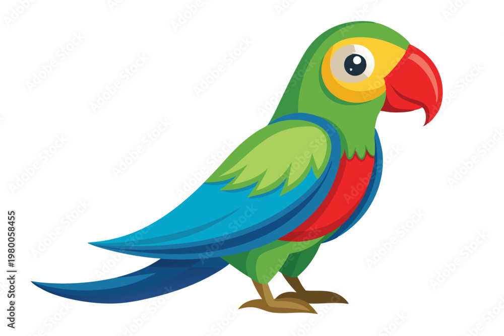 Fototapeta premium parrot vector on white background