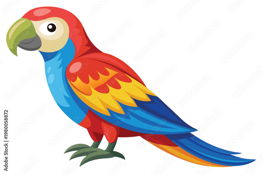 Fototapeta premium parrot vector on white background