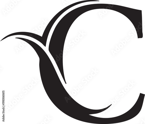  Elegant Decorative Floral Letter C Logo Design