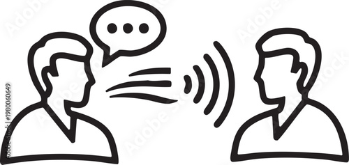 Two People Speaking Communication Dialogue Icon