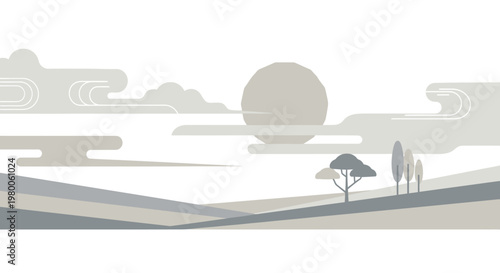 People standing on a hill side.