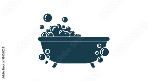 Bubbles in a bathtub with feet.