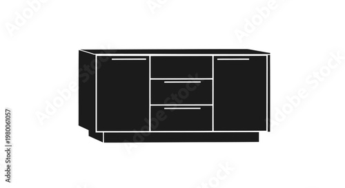 Modern black wooden TV stand furniture.