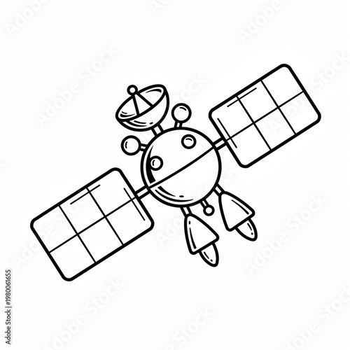 Satellite vector illustration
