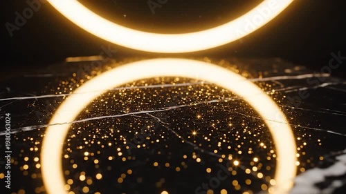 Wallpaper Mural Glowing neon light rings on black. Torontodigital.ca