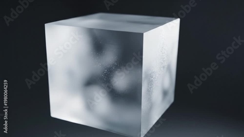 Wallpaper Mural Ice cube with inclusions rotating. Torontodigital.ca