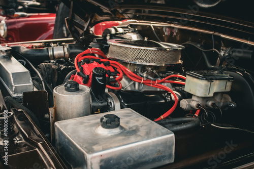 Foto vintage car engine