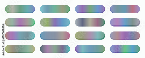 Buttons organized in a systematic array exhibit metallic and muted earth-toned gradients that offer a sophisticated professional appearance for digital platforms.