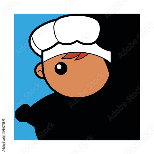 Man chef cutting cucumber at kitchen restaurant chef hand preparing fresh salad