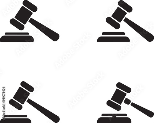 A 3d isolated illustration of a steel hammer, nail, and anvil construction tool set for a carpenter worker performing metal repair and carpentry work on a white background