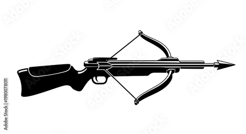 Modern Crossbow with Bolt - Hunting and Sport Equipment Illustration
