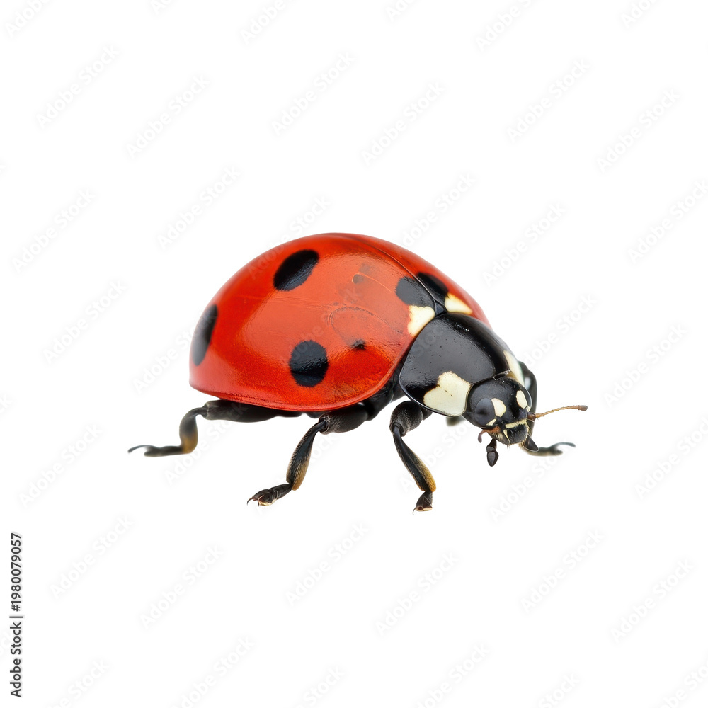 Fototapeta premium Ladybug macro insect black background