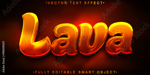  Lava Molten Volcanic Typography Style Vector Fully Editable Smart Object Text Effect