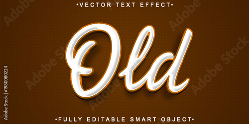  Old Aged Vintage Typography Style Vector Fully Editable Smart Object Text Effect