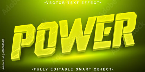  Power Electric Energy Typography Style Vector Fully Editable Smart Object Text Effect