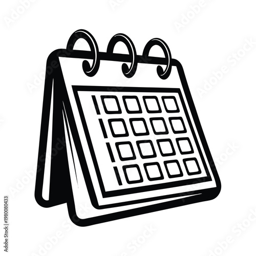 Minimalist Flat Calendar Icon Indicating a Specific Date
