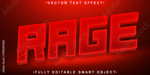  Rage Aggressive Grunge Typography Style Vector Fully Editable Smart Object Text Effect